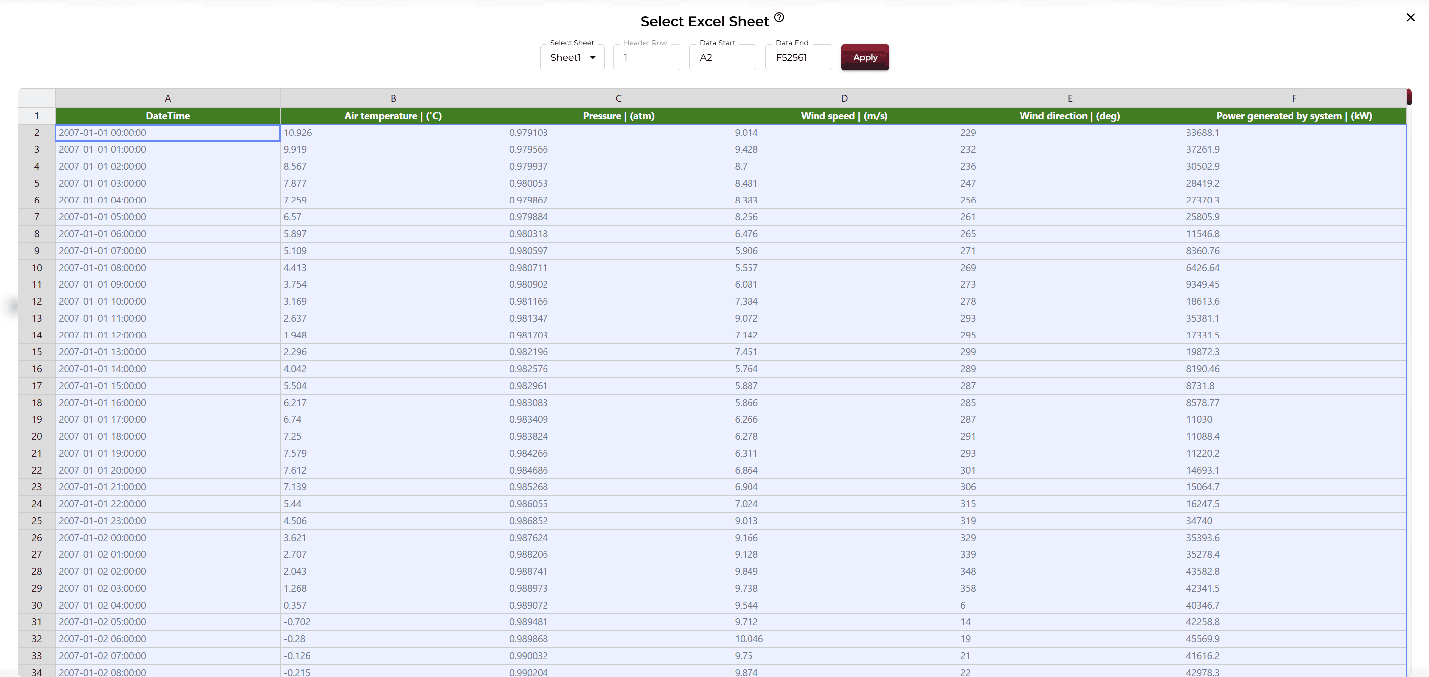 Excel Selection