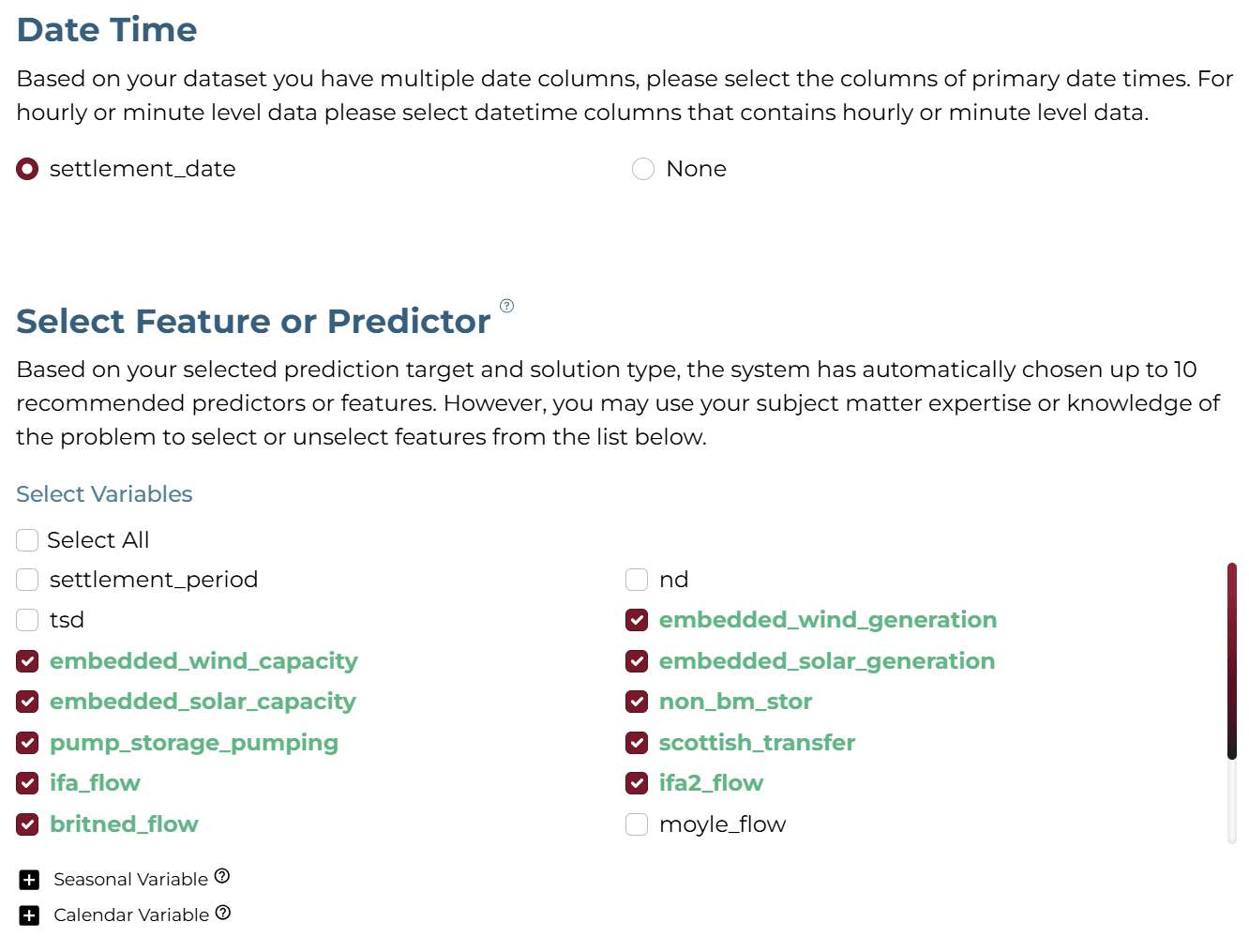 Feature Selection